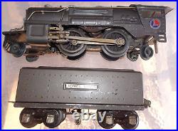 Lionel 259E Vintage O Prewar 2-4-2 Streamlined Steam Locomotive & Tender Runs