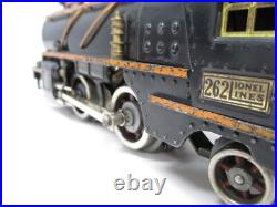 Lionel 262 Loco Rare Orange Stripe has Bent Cab Prewar O gauge X6643