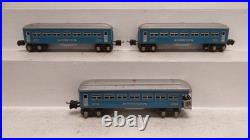 Lionel 2630S Vintage O Prewar Tinplate Blue/Silver Passenger Cars (Set of 3)