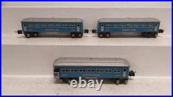 Lionel 2630S Vintage O Prewar Tinplate Blue/Silver Passenger Cars (Set of 3)