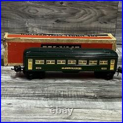 Lionel 2640 2641 Prewar O Gauge Green Passenger Cars Original Boxes (damaged)