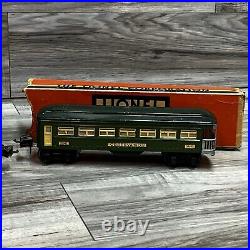 Lionel 2640 2641 Prewar O Gauge Green Passenger Cars Original Boxes (damaged)