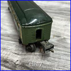 Lionel 2640 2641 Prewar O Gauge Green Passenger Cars Original Boxes (damaged)