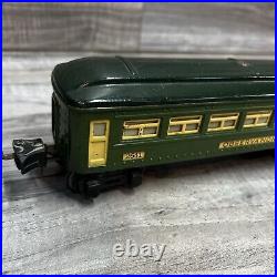 Lionel 2640 2641 Prewar O Gauge Green Passenger Cars Original Boxes (damaged)