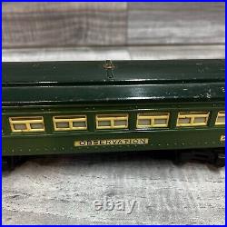 Lionel 2640 2641 Prewar O Gauge Green Passenger Cars Original Boxes (damaged)