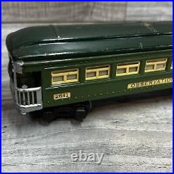Lionel 2640 2641 Prewar O Gauge Green Passenger Cars Original Boxes (damaged)