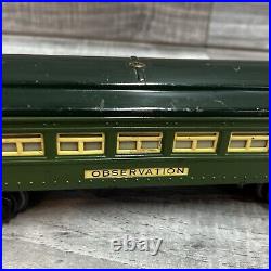 Lionel 2640 2641 Prewar O Gauge Green Passenger Cars Original Boxes (damaged)