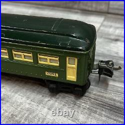 Lionel 2640 2641 Prewar O Gauge Green Passenger Cars Original Boxes (damaged)