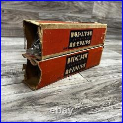 Lionel 2640 2641 Prewar O Gauge Green Passenger Cars Original Boxes (damaged)