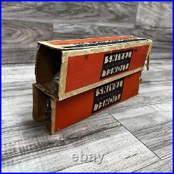 Lionel 2640 2641 Prewar O Gauge Green Passenger Cars Original Boxes (damaged)