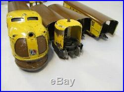Lionel 299W UP City of Denver Streamliner Set Yellow Brown Prewar O Gauge X2913
