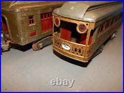 Lionel 332, 339, 341 Gray Passenger Cars PreWar Standard Gauge 1926-33 Tin Plate