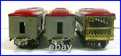 Lionel #600, 601, 602 Prewar O Gauge Baggage, Pullman, Obs/Lighted Passenger Set