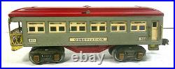 Lionel #600, 601, 602 Prewar O Gauge Baggage, Pullman, Obs/Lighted Passenger Set