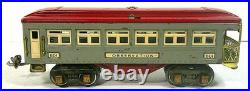 Lionel #600, 601, 602 Prewar O Gauge Baggage, Pullman, Obs/Lighted Passenger Set