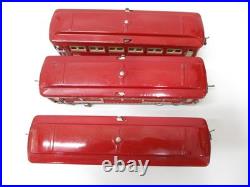 Lionel 600, 601, 602 Train Pullmans TuTone Red Prewar O gauge X6932 Lionel 600, 601, 602 Train Pullmans TuTone Red Prewar O gauge X6932