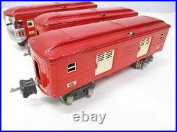 Lionel 600, 601, 602 Train Pullmans TuTone Red Prewar O gauge X6932 Lionel 600, 601, 602 Train Pullmans TuTone Red Prewar O gauge X6932