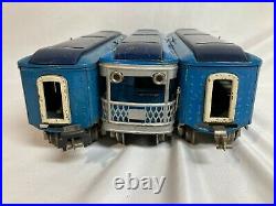 Lionel #613 & #614 & #615 Prewar Baby Blue Comet Passenger Cars Lot #2