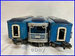 Lionel #613 & #614 & #615 Prewar Baby Blue Comet Passenger Cars Lot #2