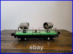 Lionel 820 O Gauge Prewar Green Dual Searchlight Car