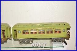 Lionel Ives Prewar Standard Gauge Tin Toy 1770 (390E). Passenger Set