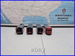 Lionel JUNIOR ELECTRIC/Full set 4-Car Streamliner Train PrewarO Set TESTED