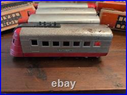 Lionel Jr. Pre-War Streamliner #1700E 4 Piece Set Parts, Rough, Paint Chip/Rust