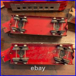 Lionel Jr. Pre-War Streamliner #1700E 4 Piece Set Parts, Rough, Paint Chip/Rust