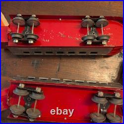Lionel Jr. Pre-War Streamliner #1700E 4 Piece Set Parts, Rough, Paint Chip/Rust