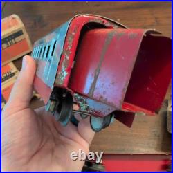 Lionel Jr. Pre-War Streamliner #1700E 4 Piece Set Parts, Rough, Paint Chip/Rust
