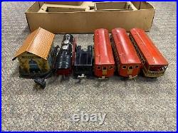 + Lionel Jr Prewar O Tinplate No. 1056E Steam Locomotive Passenger Set with Box S