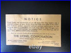 Lionel Lines'O' gauge, pre-war, set