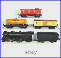 Lionel Lines Prewar O Gauge 2-4-2 Locomotive 1664 Engine & 1689W Tender w 3 Cars Lionel Lines Prewar O Gauge 2-4-2 Locomotive 1664 Engine & 1689W Tender w 3 Cars