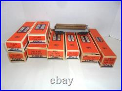 Lionel Lot Of Freight Cars Vintage Post War With Boxes 9 Cars O Gauge