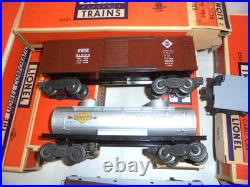 Lionel Lot Of Freight Cars Vintage Post War With Boxes 9 Cars O Gauge