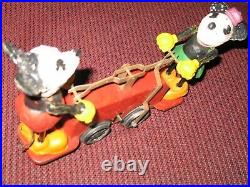 Lionel Minnie & Mickey Mouse famous handcar, prewar, windup, 0 gauge antique toy