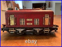 Lionel (NY) Prewar O Scale Tinplate 248 Red Electric Locomotive
