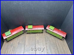 Lionel No. 517 Pre-War Standard Gauge Lighted Caboose Green/Red Lot Of 3
