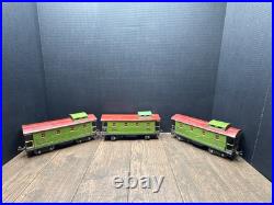 Lionel No. 517 Pre-War Standard Gauge Lighted Caboose Green/Red Lot Of 3