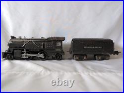 Lionel O Gauge #249E Steam Locomotive Pre-War, Gunmetal & Whistle Tender #265W