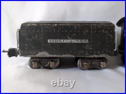 Lionel O Gauge #249E Steam Locomotive Pre-War, Gunmetal & Whistle Tender #265W