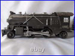Lionel O Gauge #249E Steam Locomotive Pre-War, Gunmetal & Whistle Tender #265W