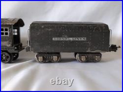 Lionel O Gauge #249E Steam Locomotive Pre-War, Gunmetal & Whistle Tender #265W