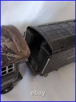 Lionel O Gauge #249E Steam Locomotive Pre-War, Gunmetal & Whistle Tender #265W