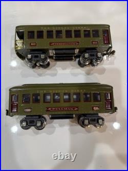 Lionel O-Gauge Prewar 610 612 Passenger Cars Excellent Condition