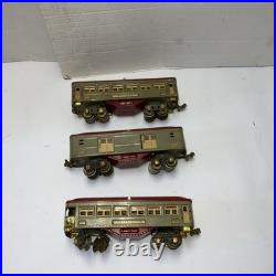 Lionel O Gauge Prewar Passenger Cars 600 Pullman 601 Observation 602 Baggage