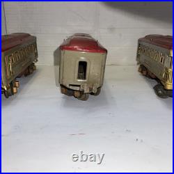 Lionel O Gauge Prewar Passenger Cars 600 Pullman 601 Observation 602 Baggage