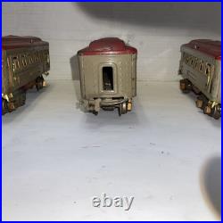 Lionel O Gauge Prewar Passenger Cars 600 Pullman 601 Observation 602 Baggage