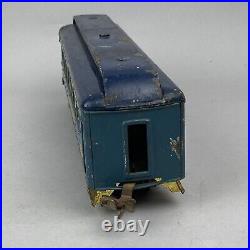 Lionel O Gauge Prewar Tinplate No. 712 Blue Observation Car