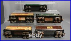 Lionel O Gauge Vintage Prewar Tin Freight Cars & Caboose 5